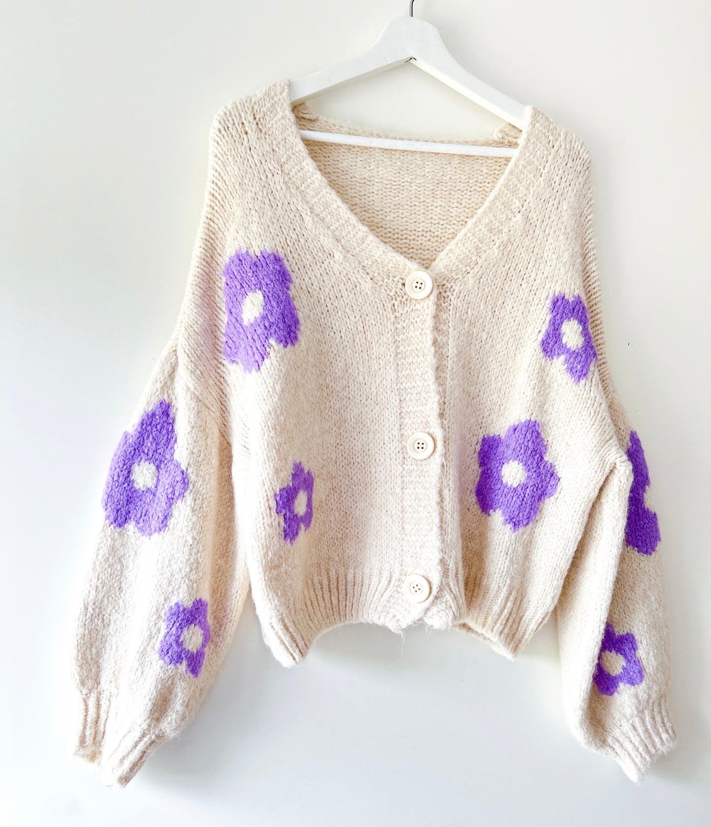 Knitted Vest - Flower Lila