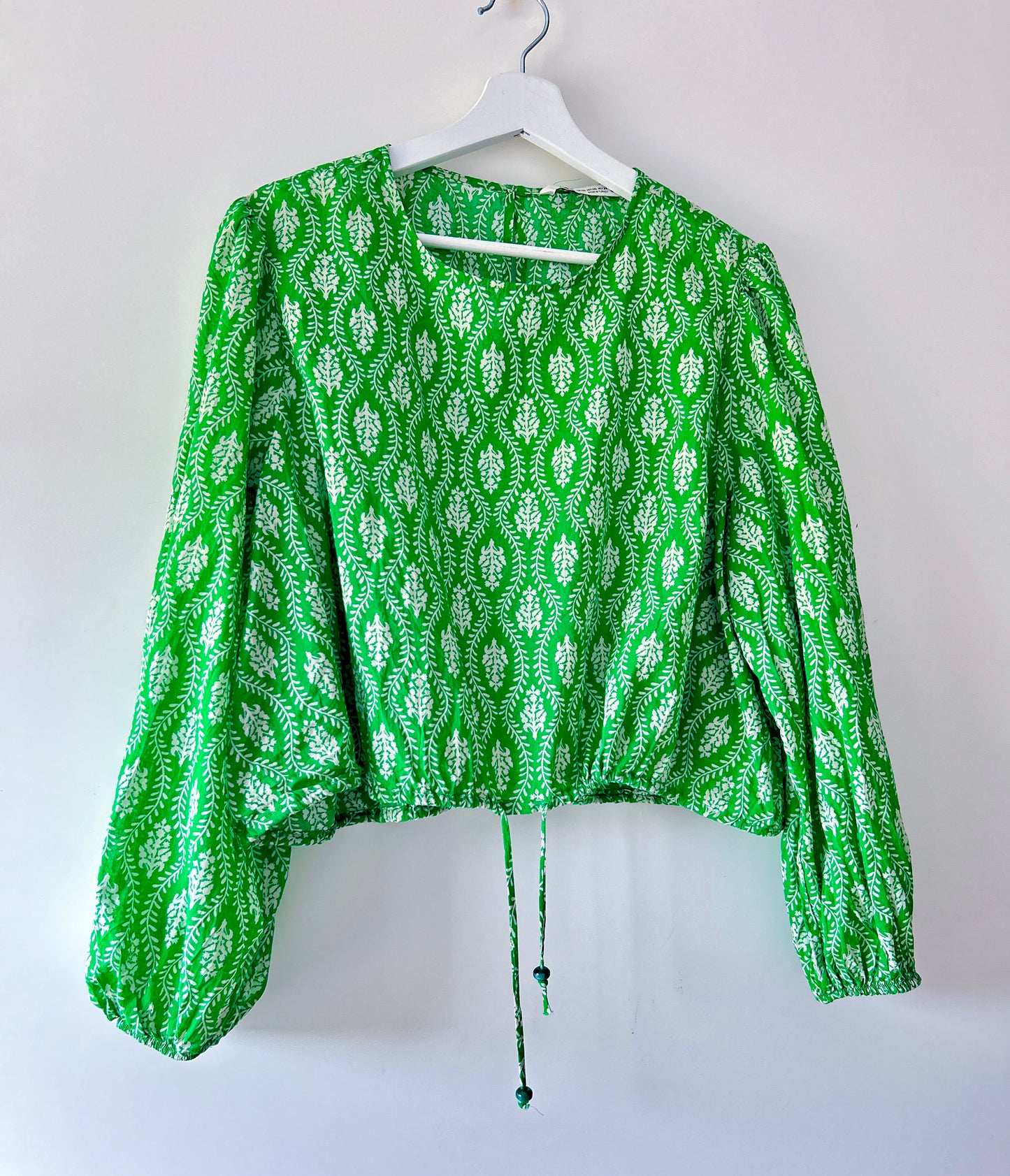 Chemisier court vert Zara