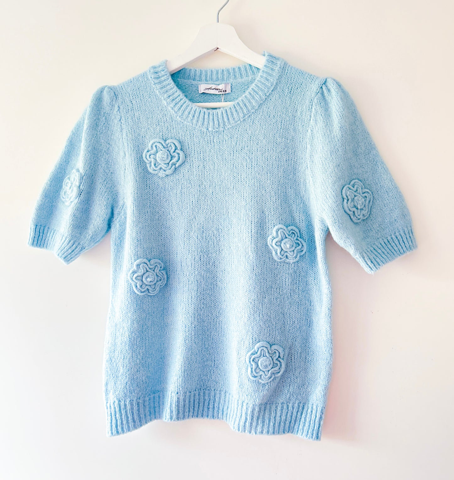Trui - Floral blauw