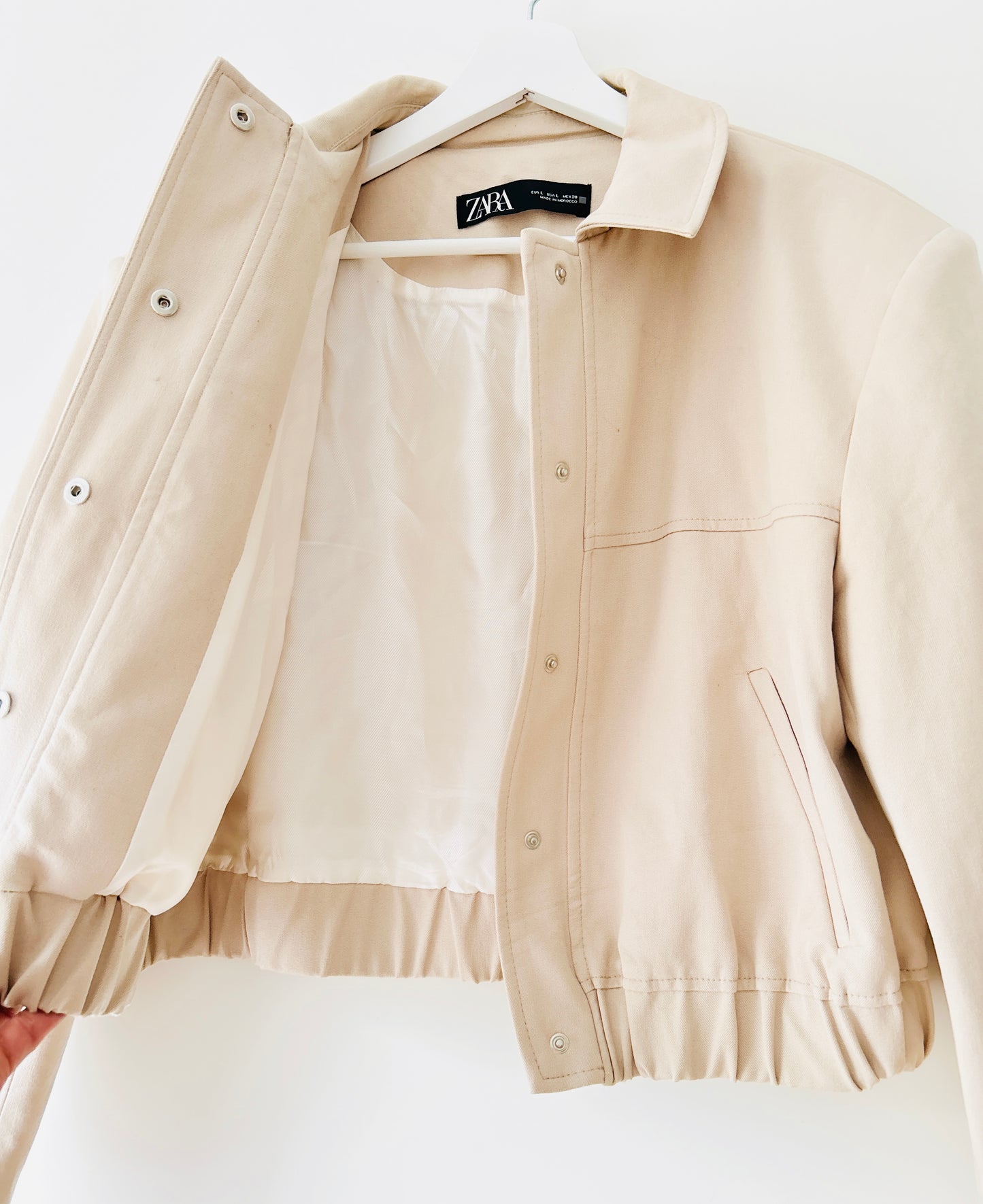 Veste bomber beige/crème Zara