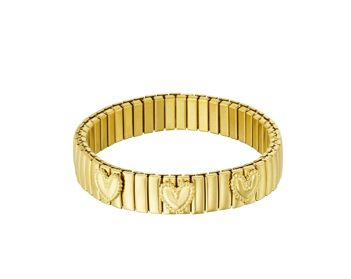 Stainless Steel Armband - Lovely goud