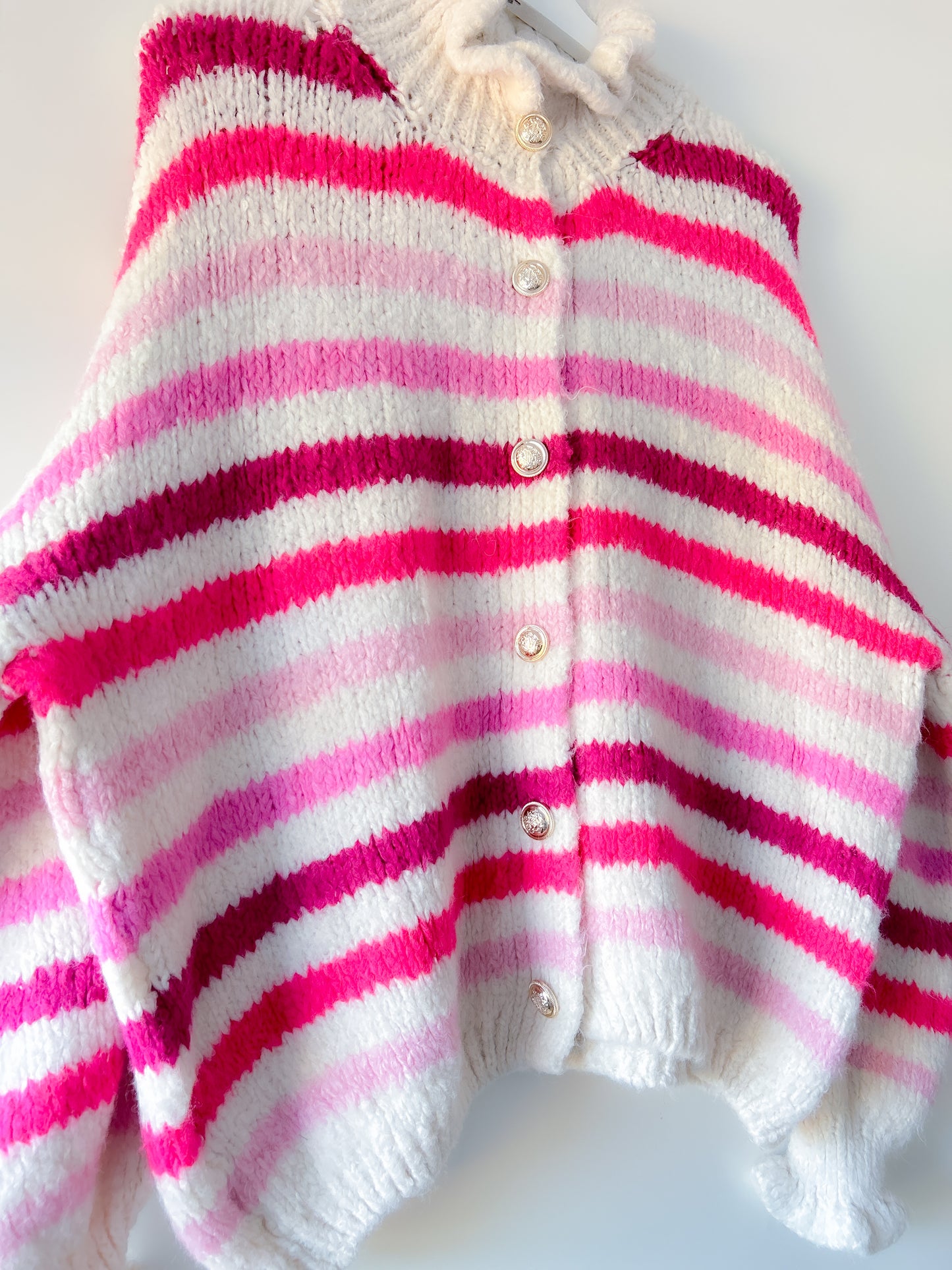 Vest - Ruffle chique roze streep