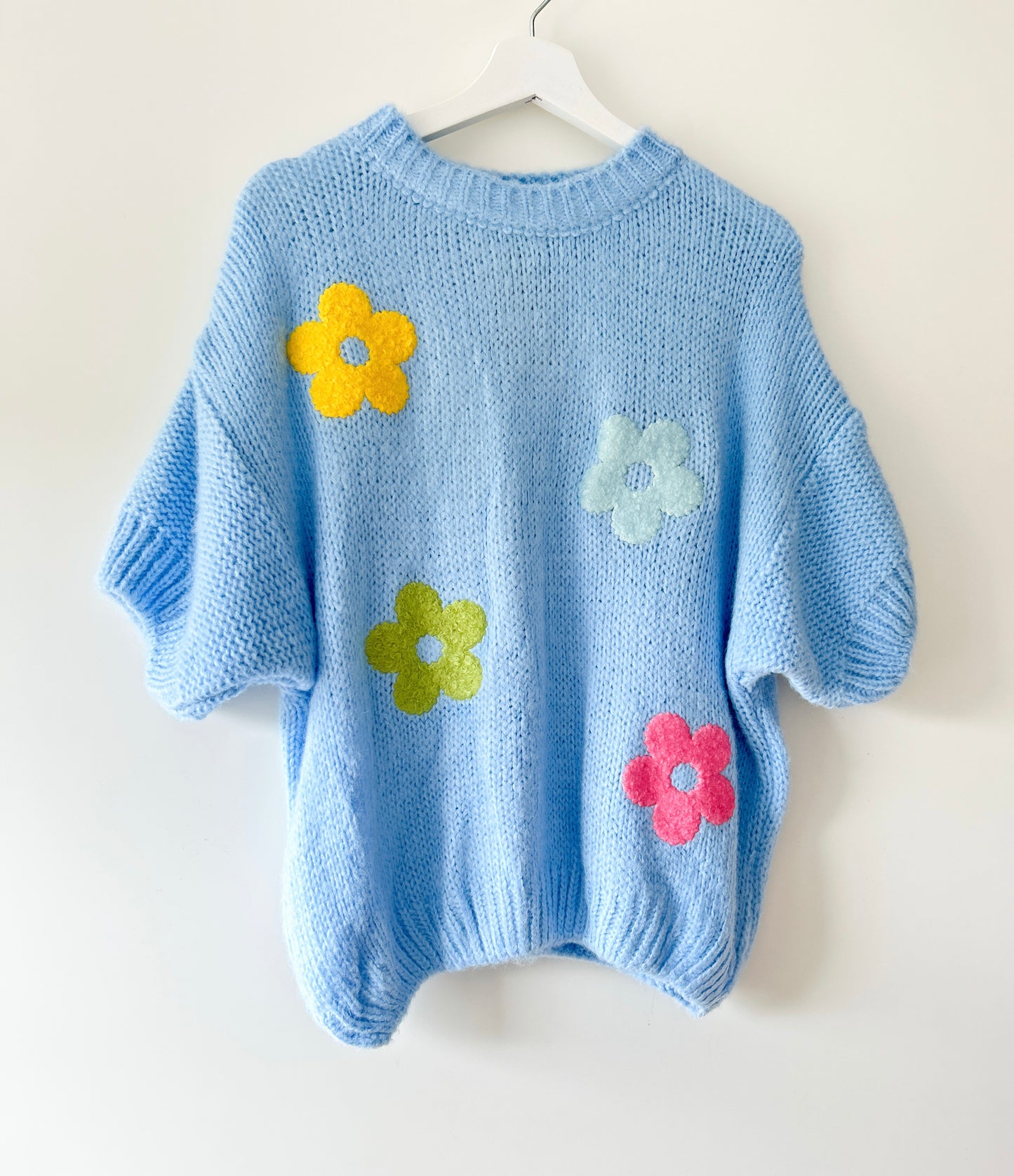 Trui - Flower blue