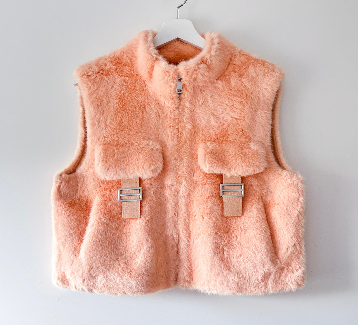Bodywarmer - Fluffy May pasteloranje