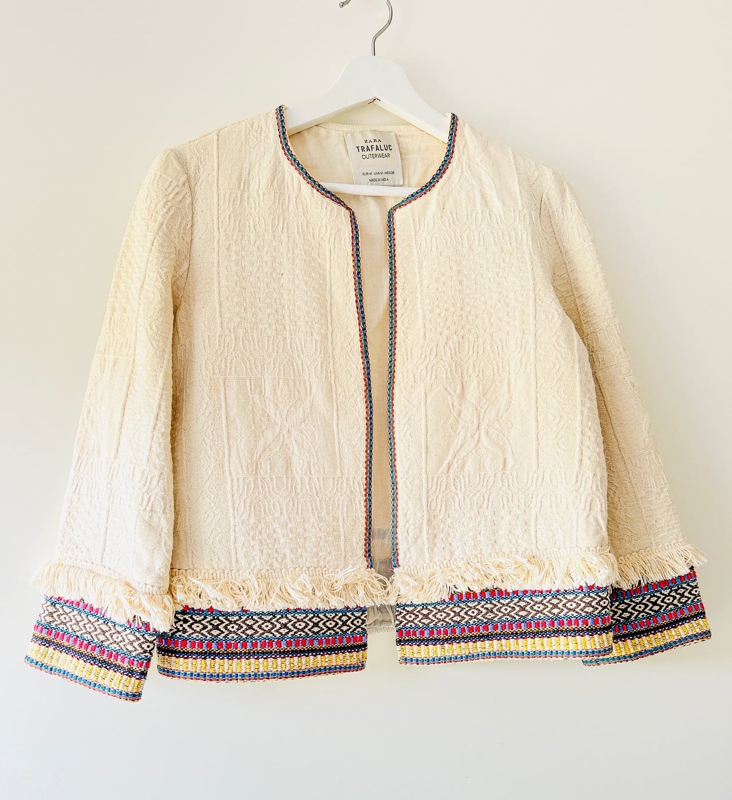 Bohemian ecru vest/jacket Zara