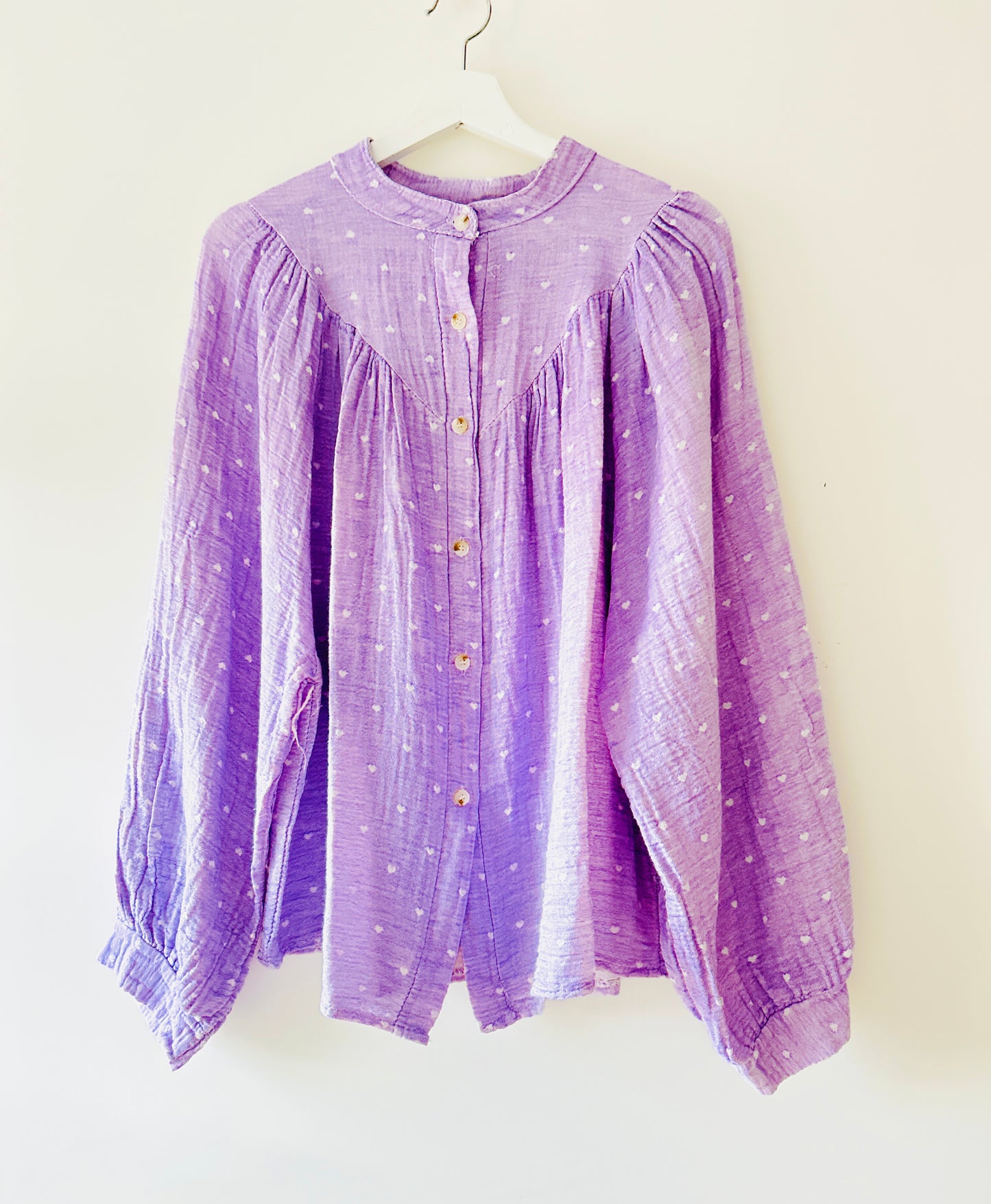 Blouse - hartjes lila