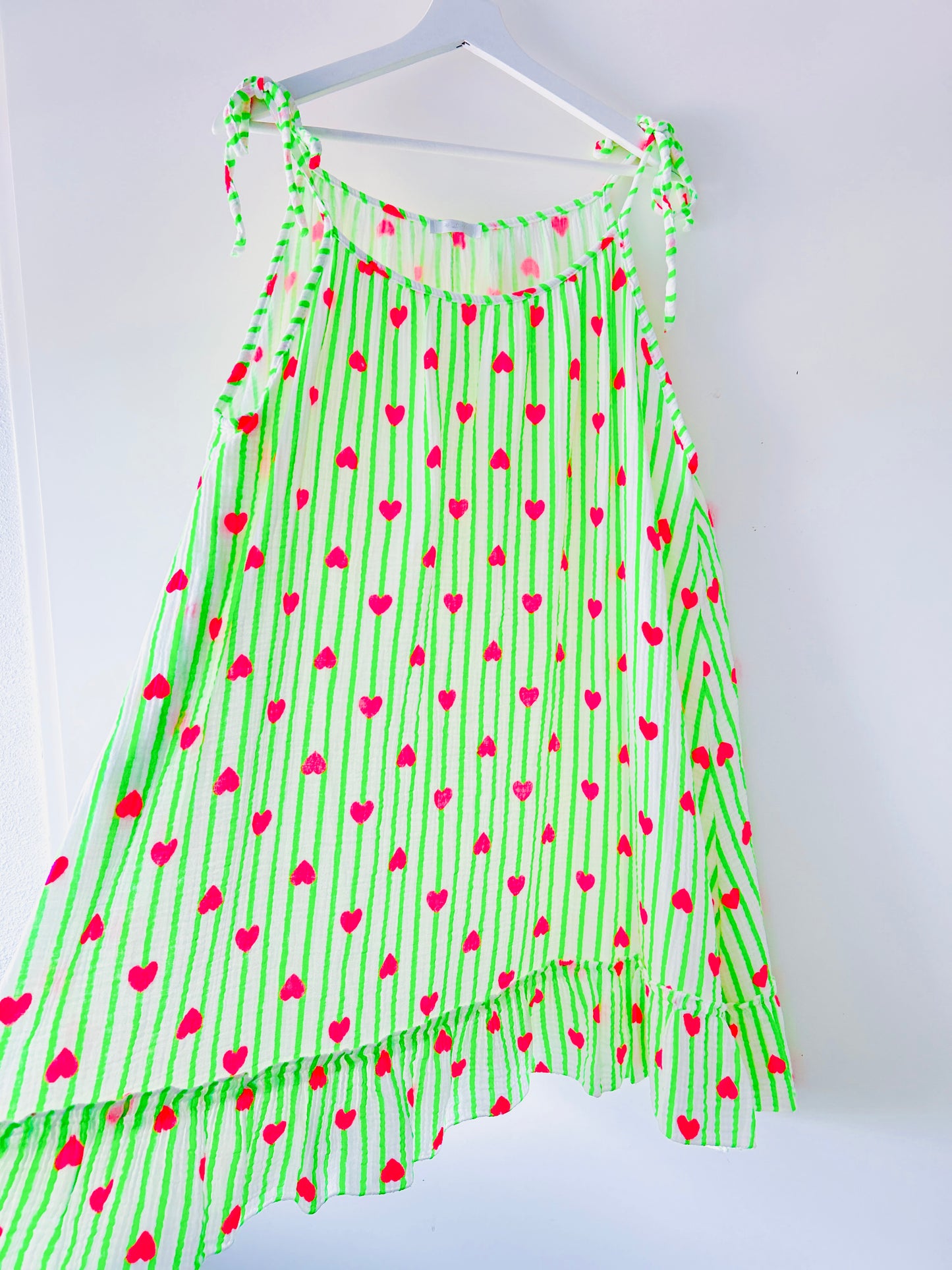 Jurk - Summer neon-groen