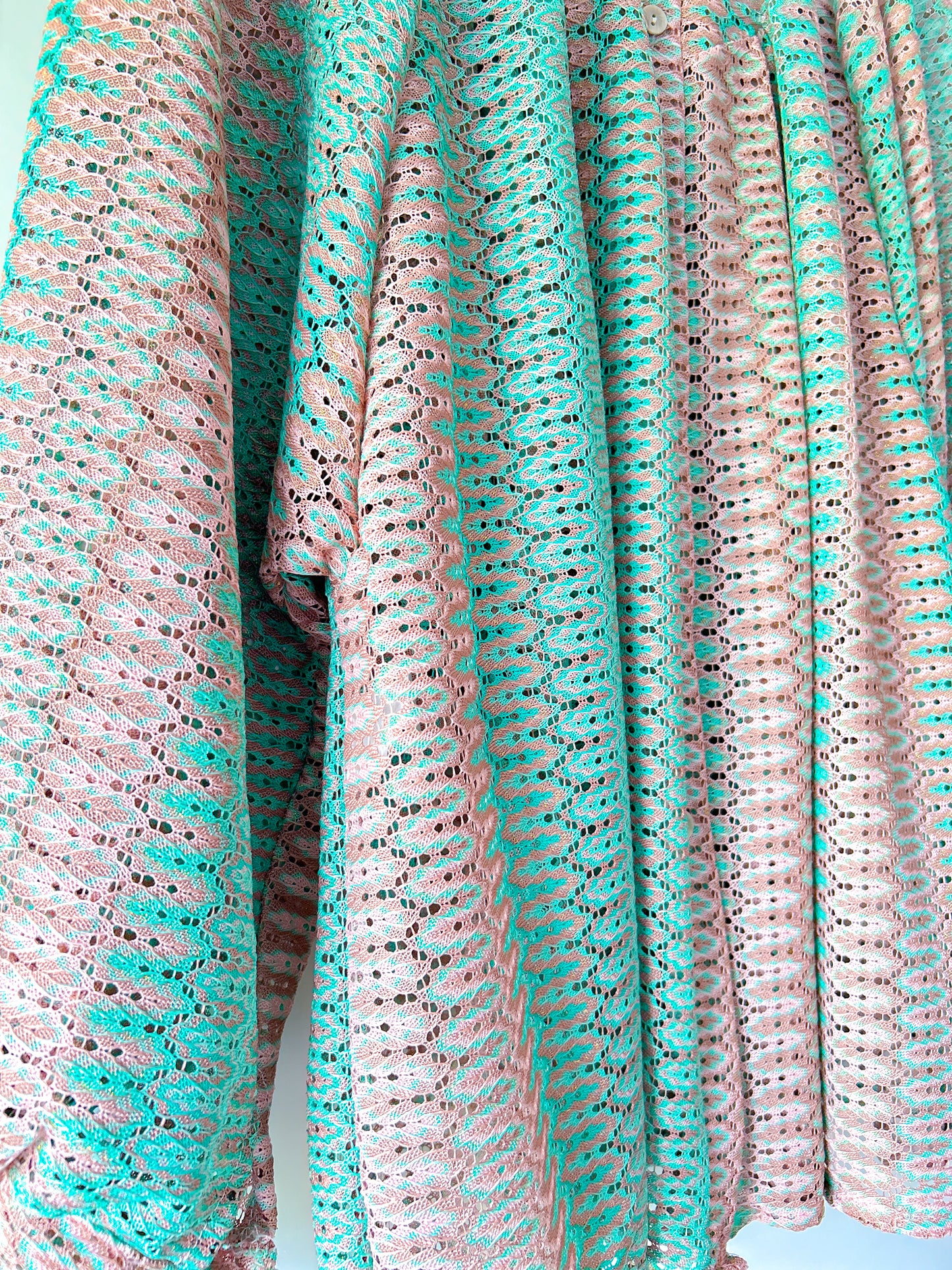 Blouse - Hailey mintgroen/roze