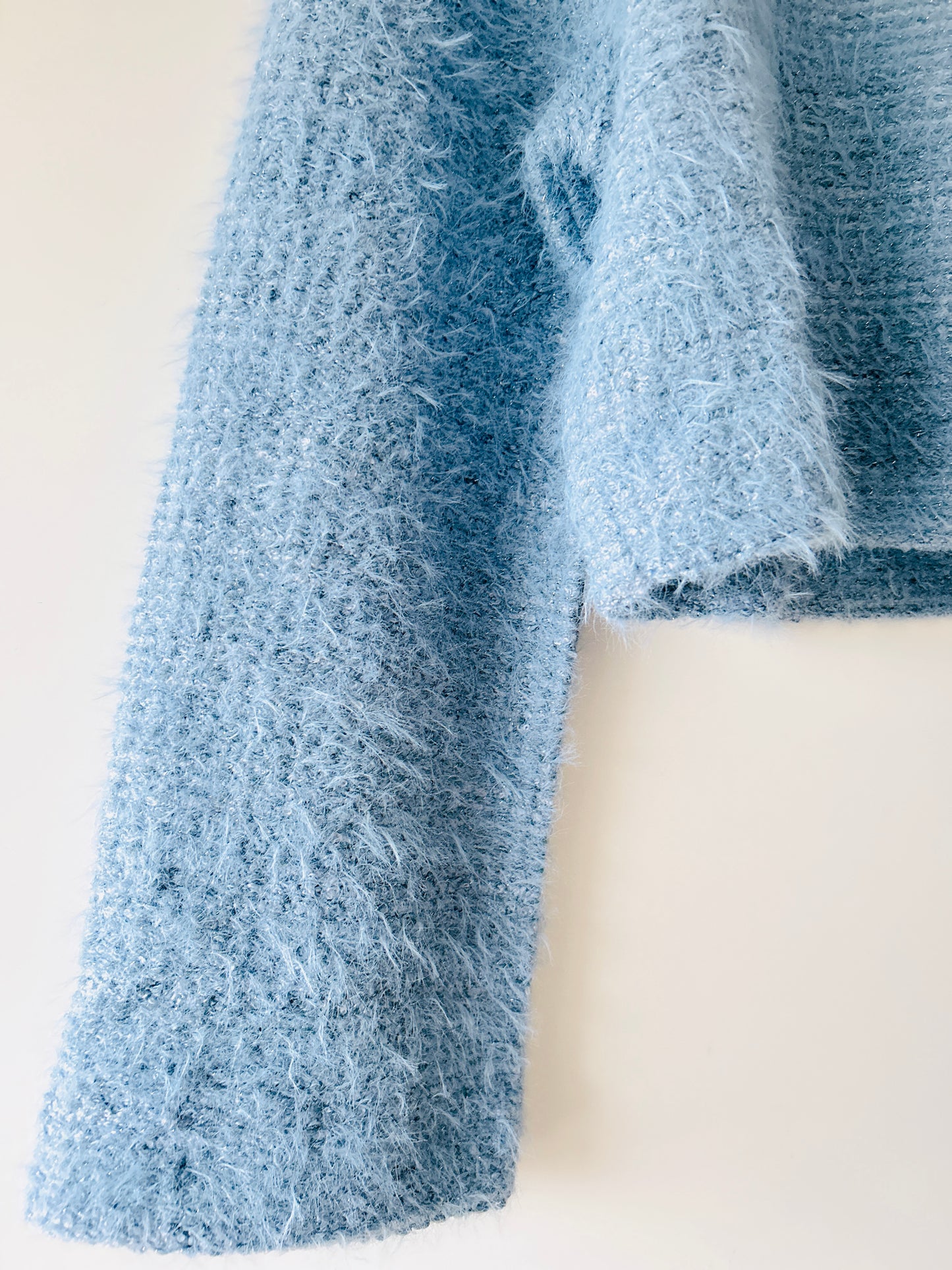 Pull en maille bleu clair Zara