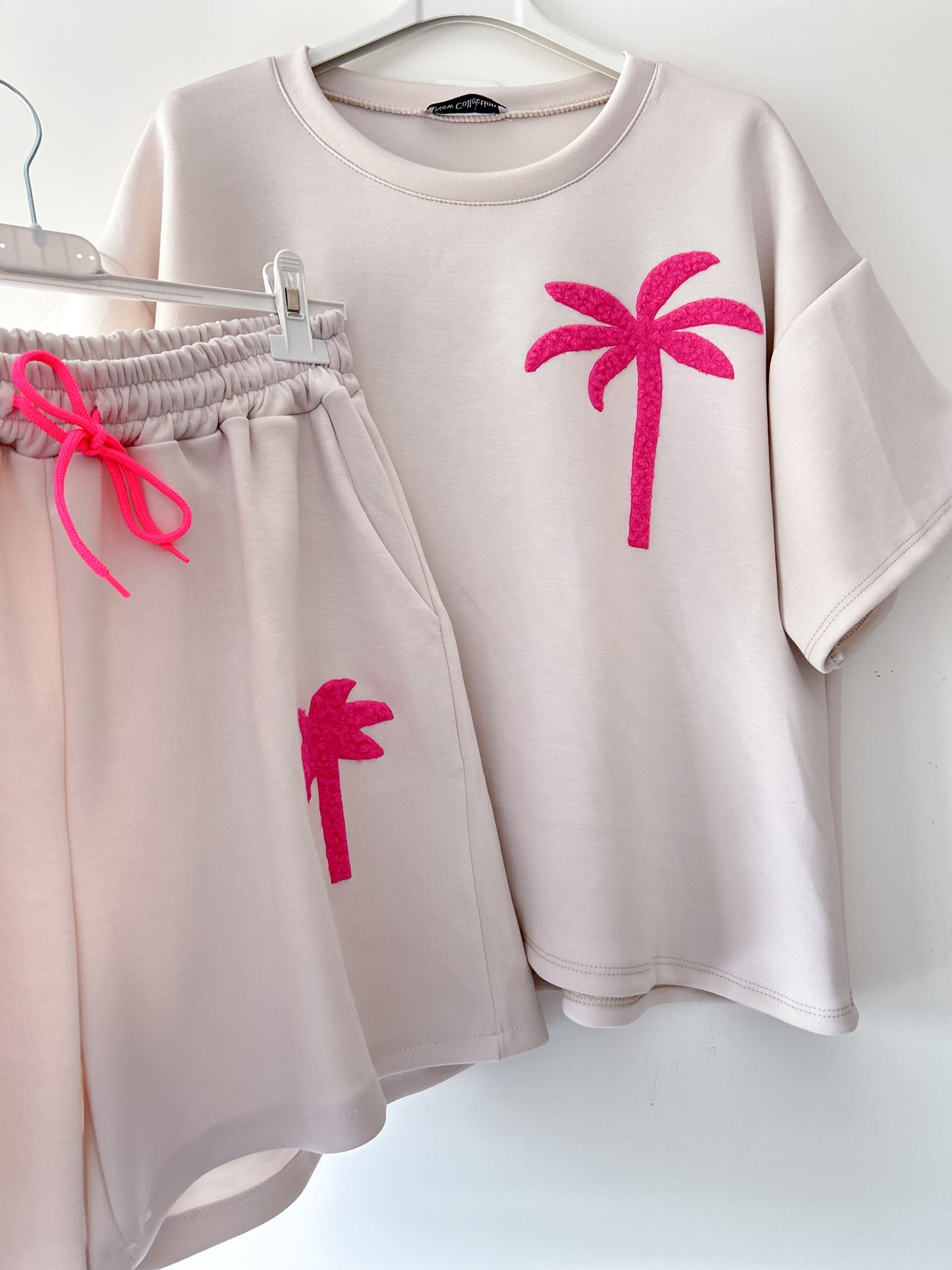 Tweedelig set - palmtree beige