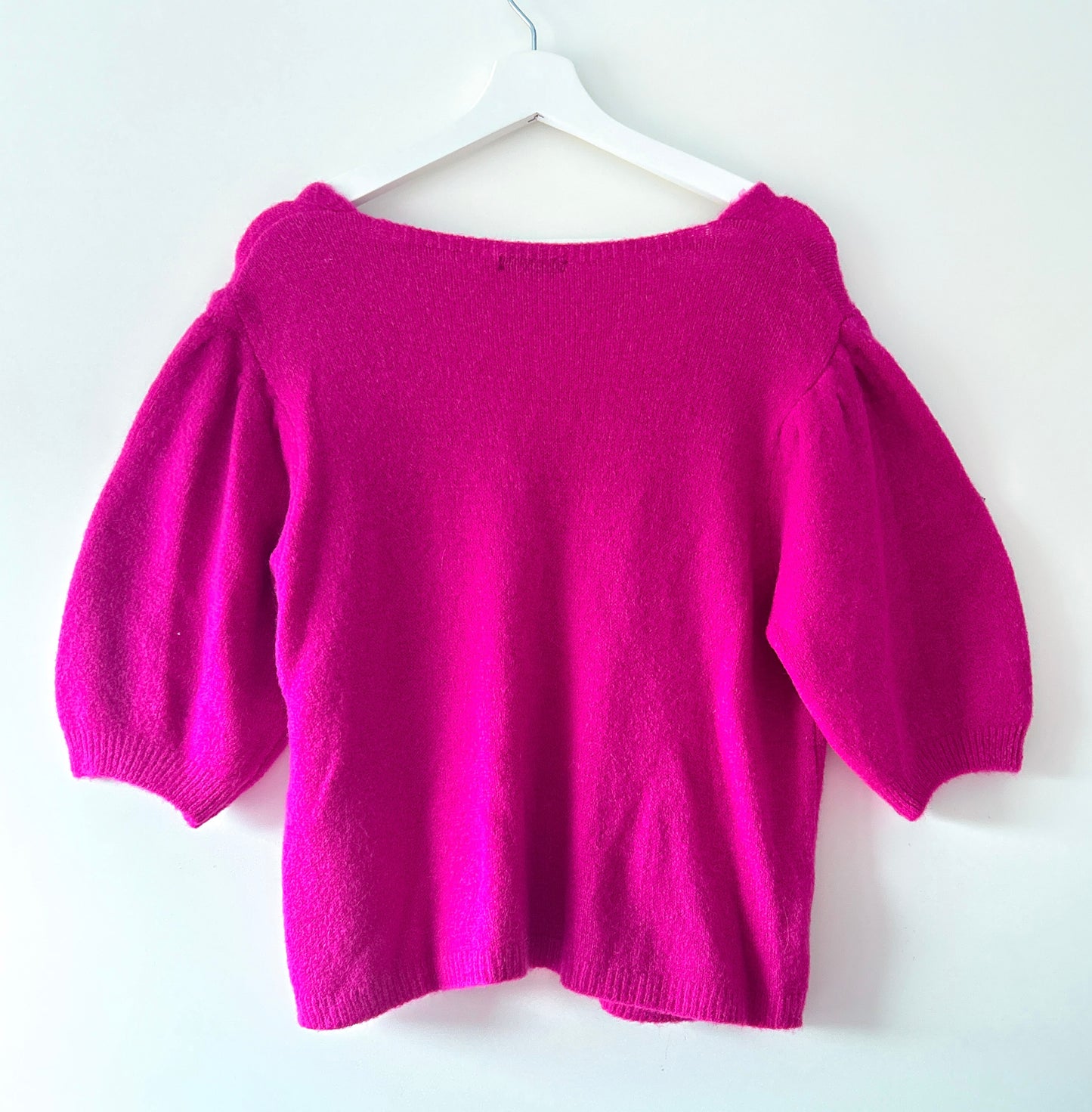 Knitted vest - Dina fuchsia/gold