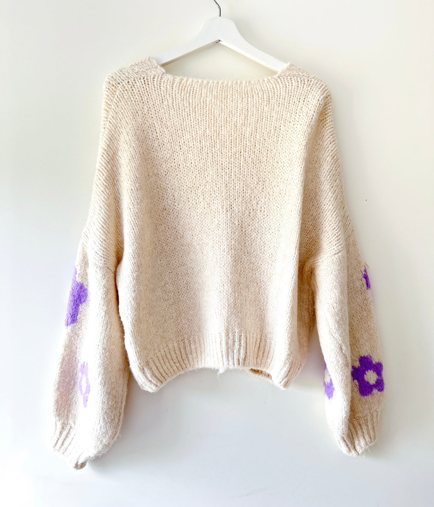 Knitted Vest - Flower Lila