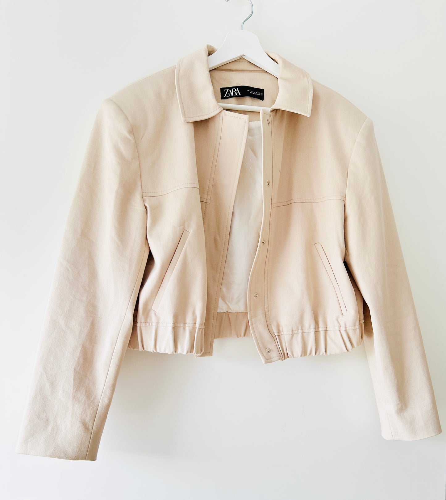 Veste bomber beige/crème Zara