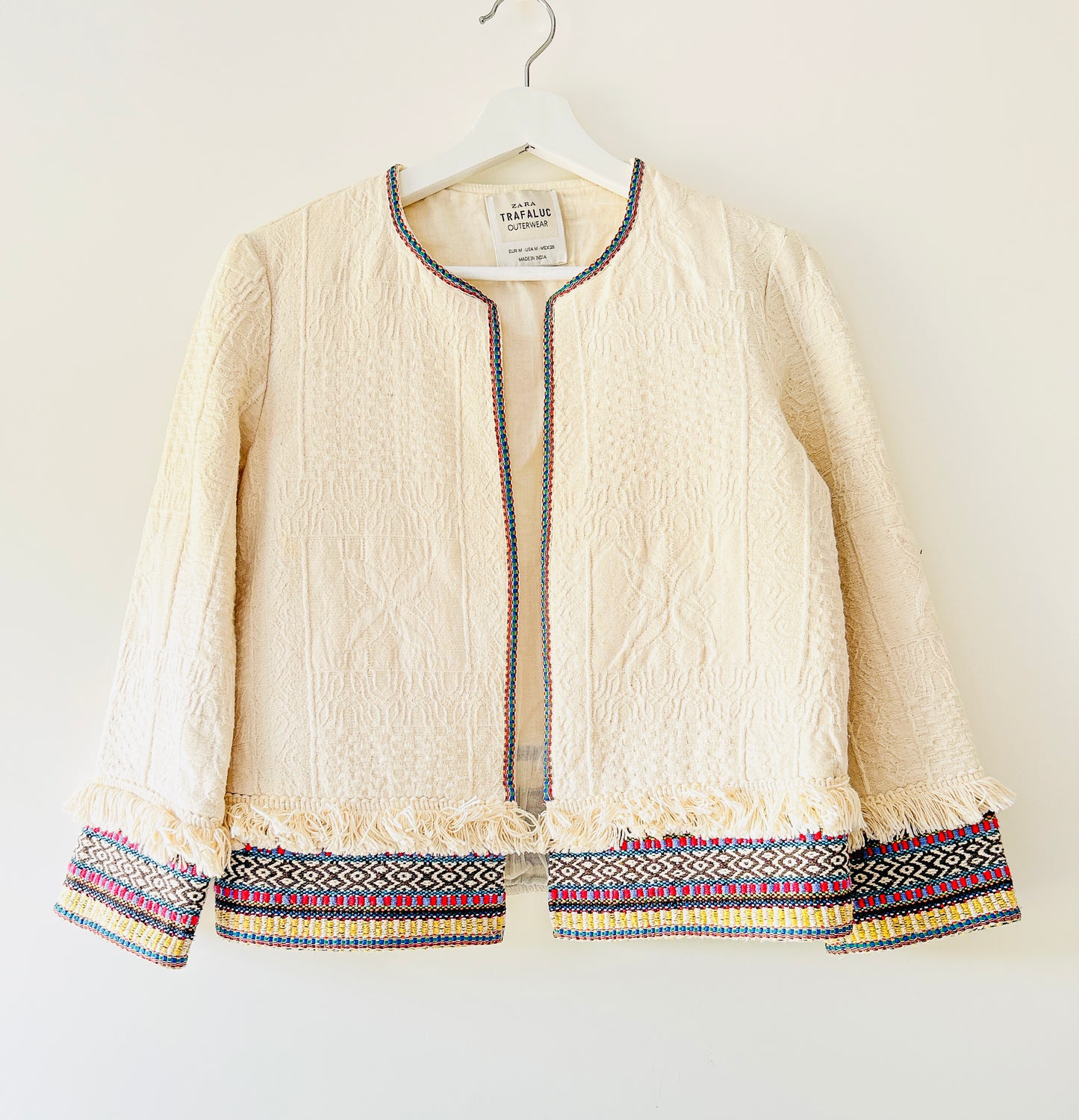 Bohemian ecru vest/jacket Zara
