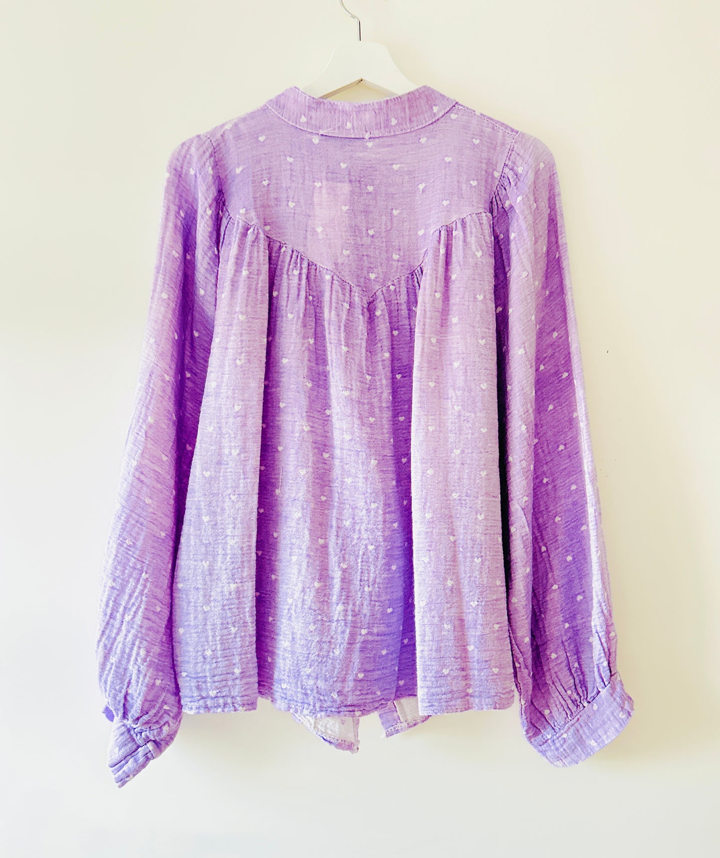 Blouse - hartjes lila