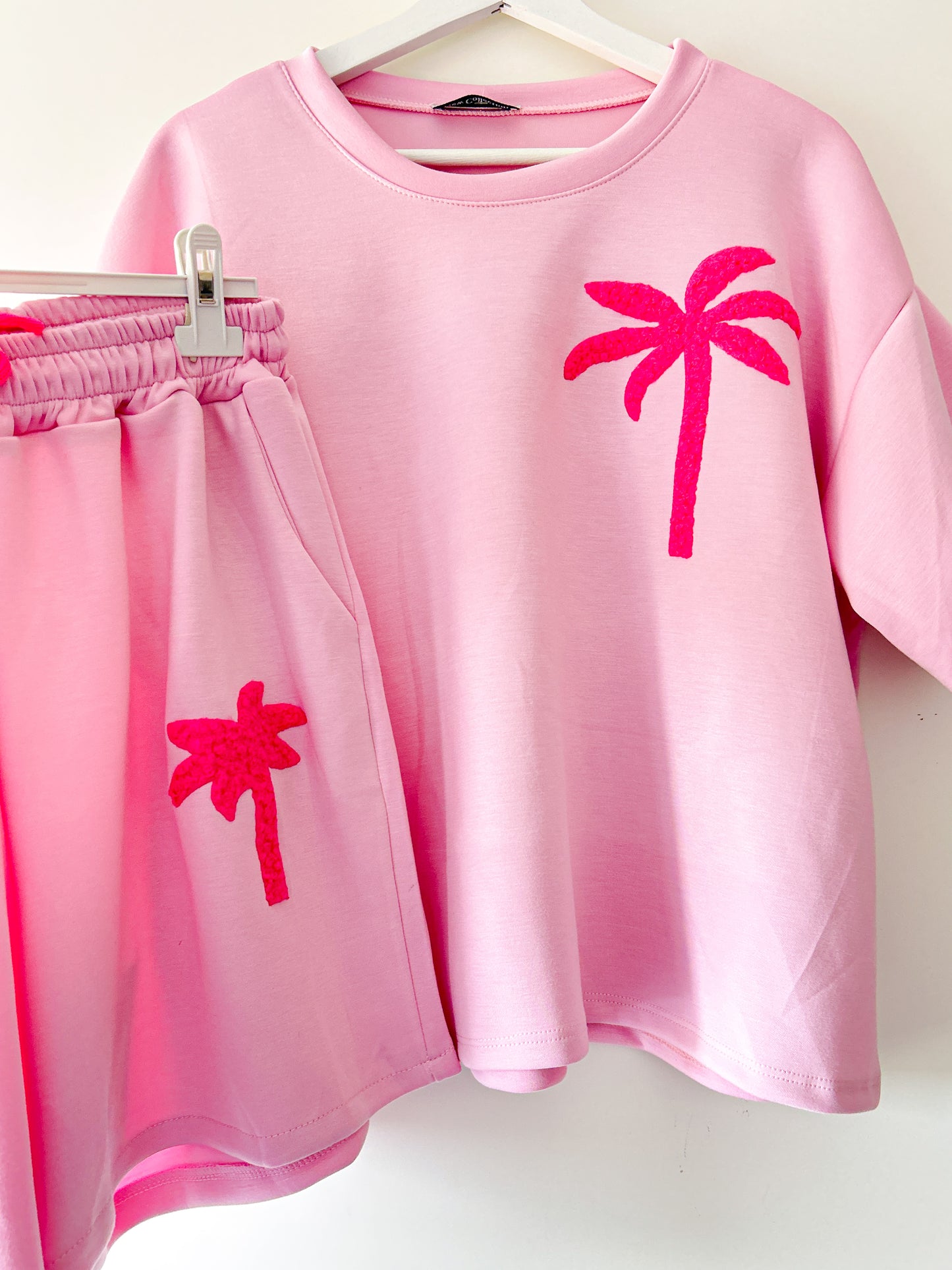 Tweedelig set - palmtree pink