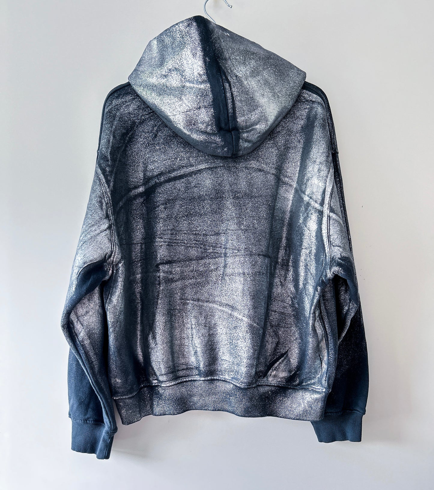 Metallic zwart/grijze hoodie Zara
