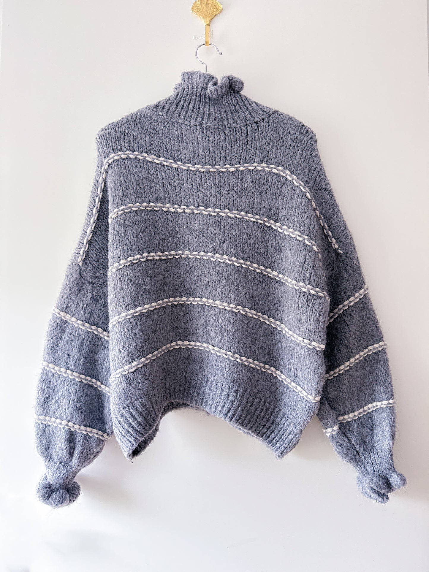 Vest - Ruffle chique grijs streep