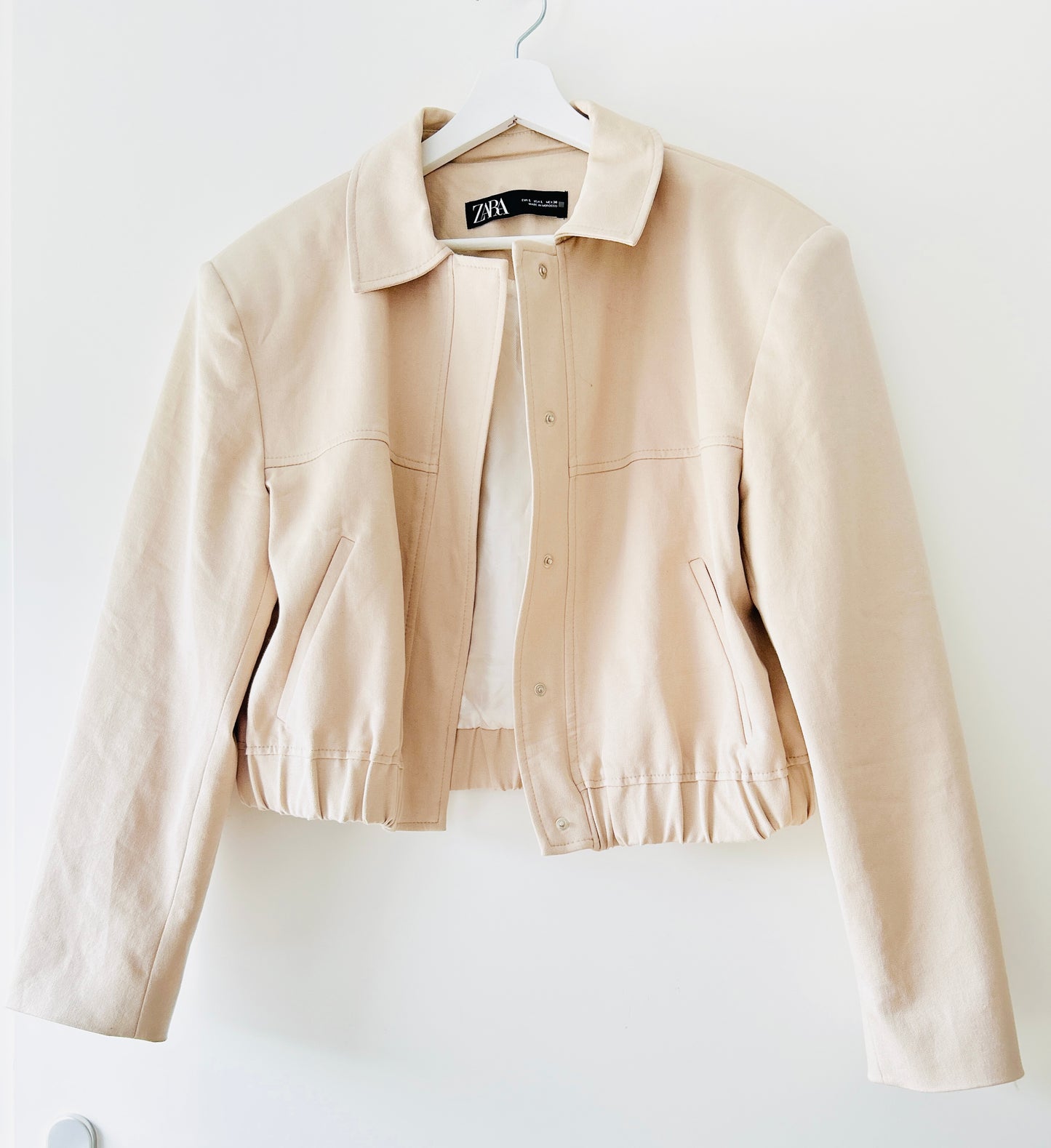 Veste bomber beige/crème Zara