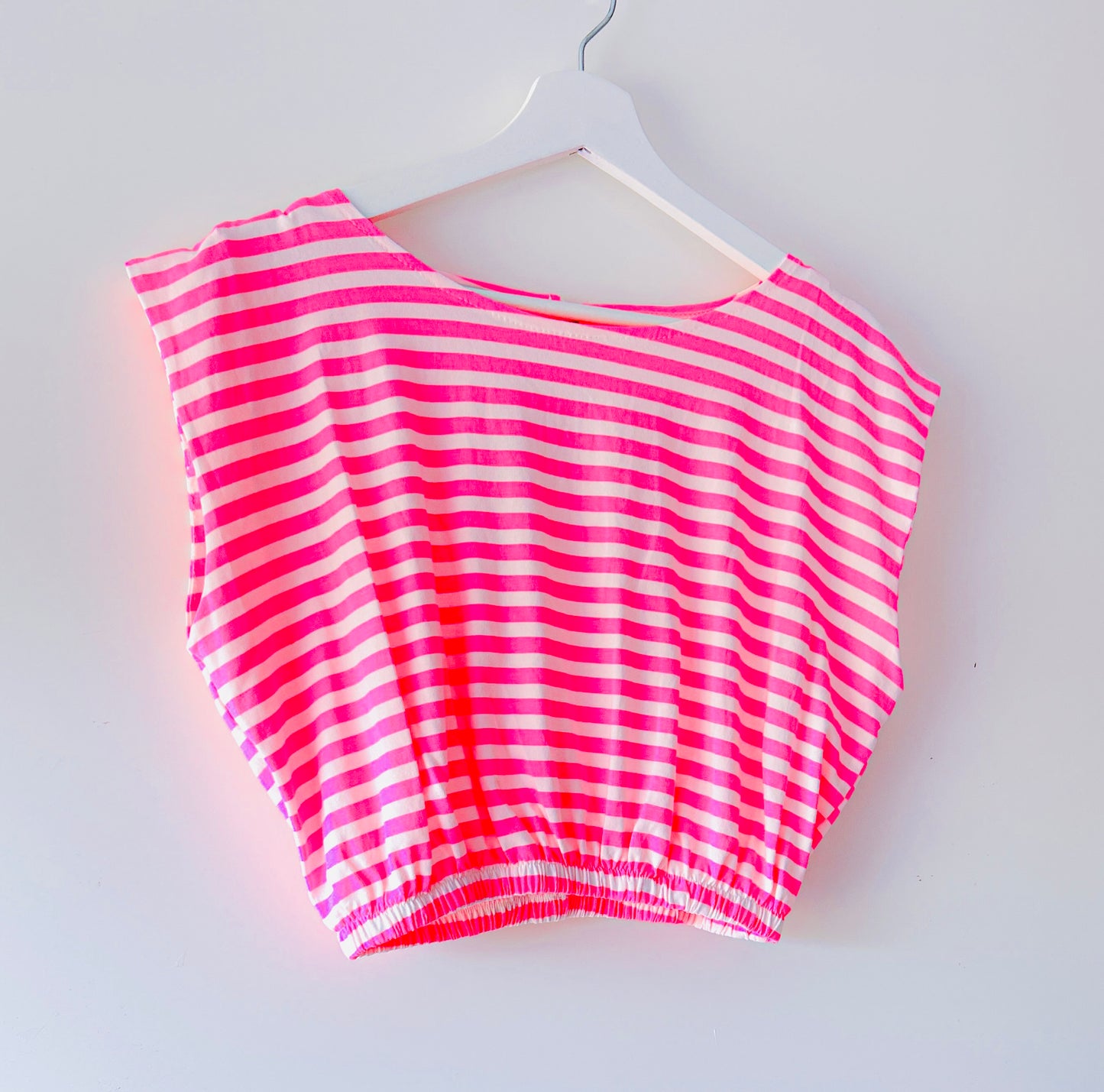 Tweedelige set - Neon-roze stripe