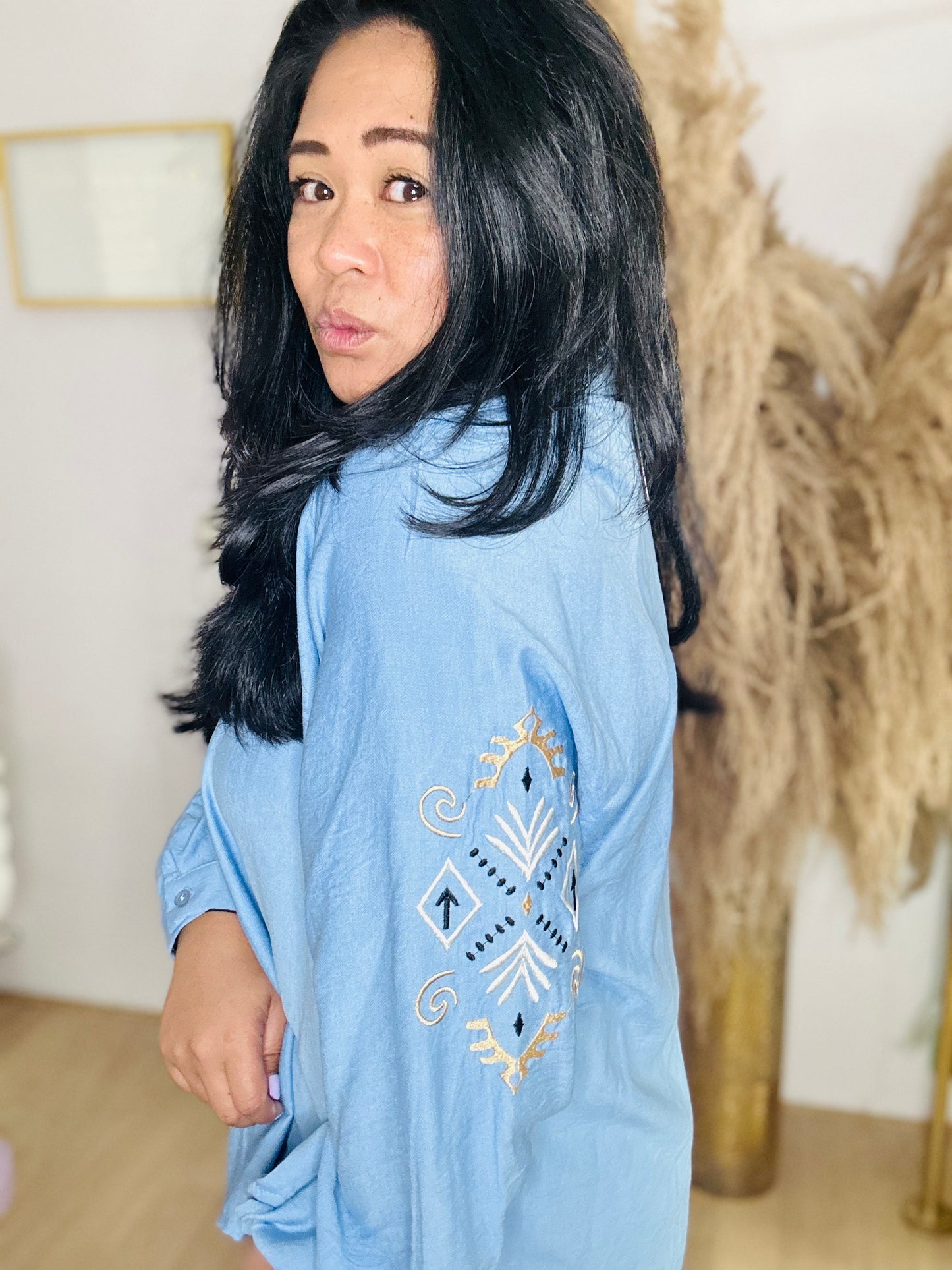 Blouse - Boho summer blauw