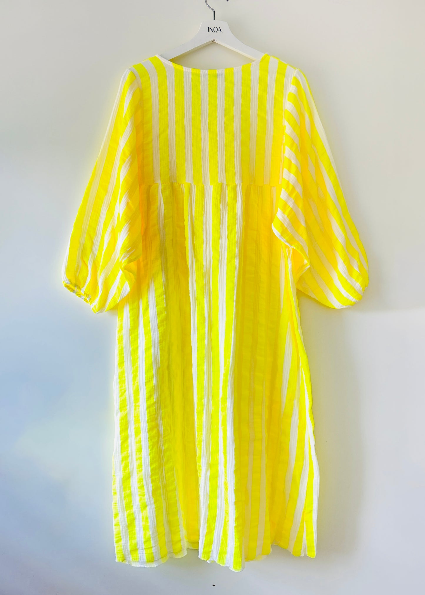 Lange jurk - Elza neon-geel