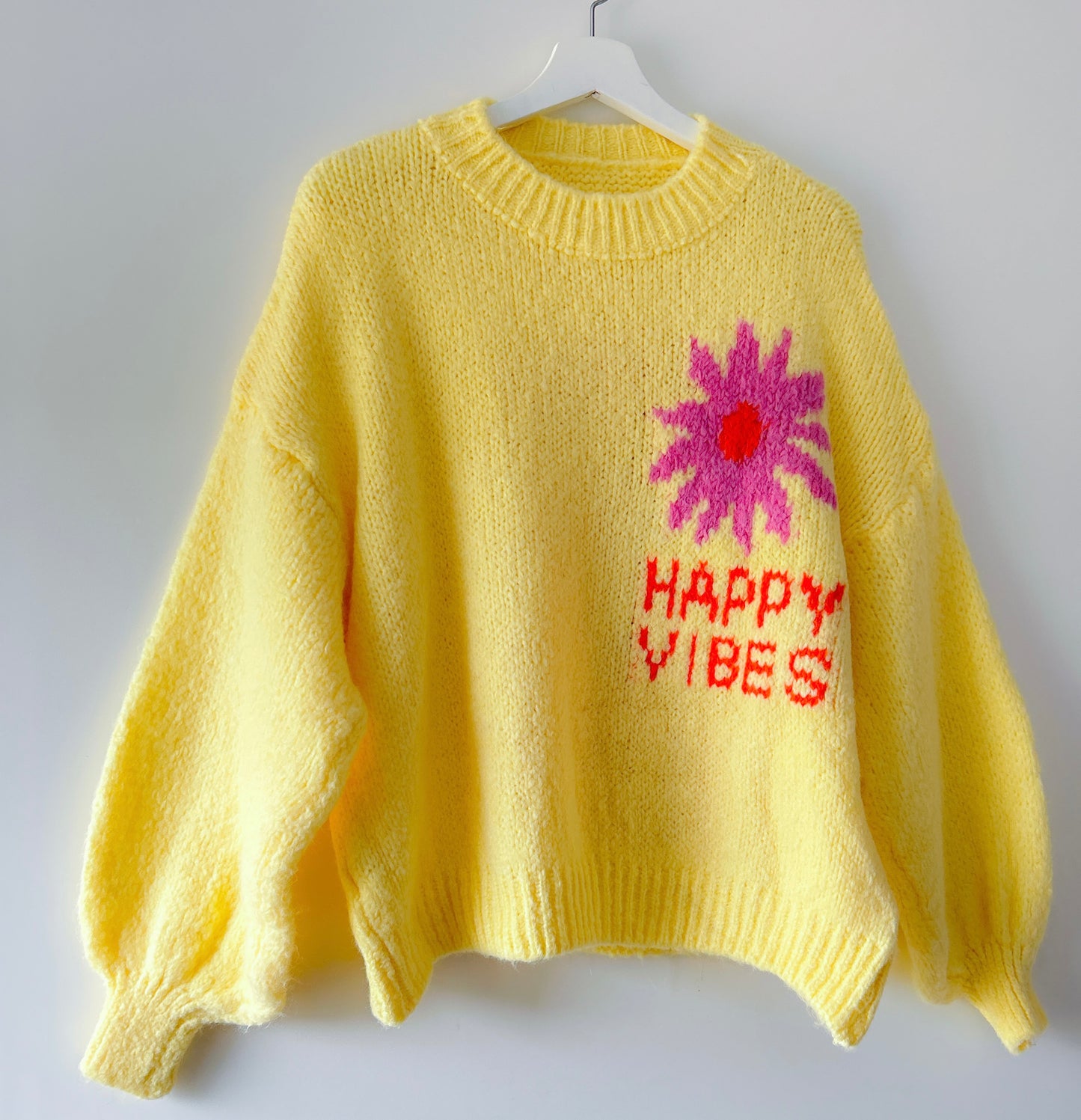 Trui - Good Vibes geel