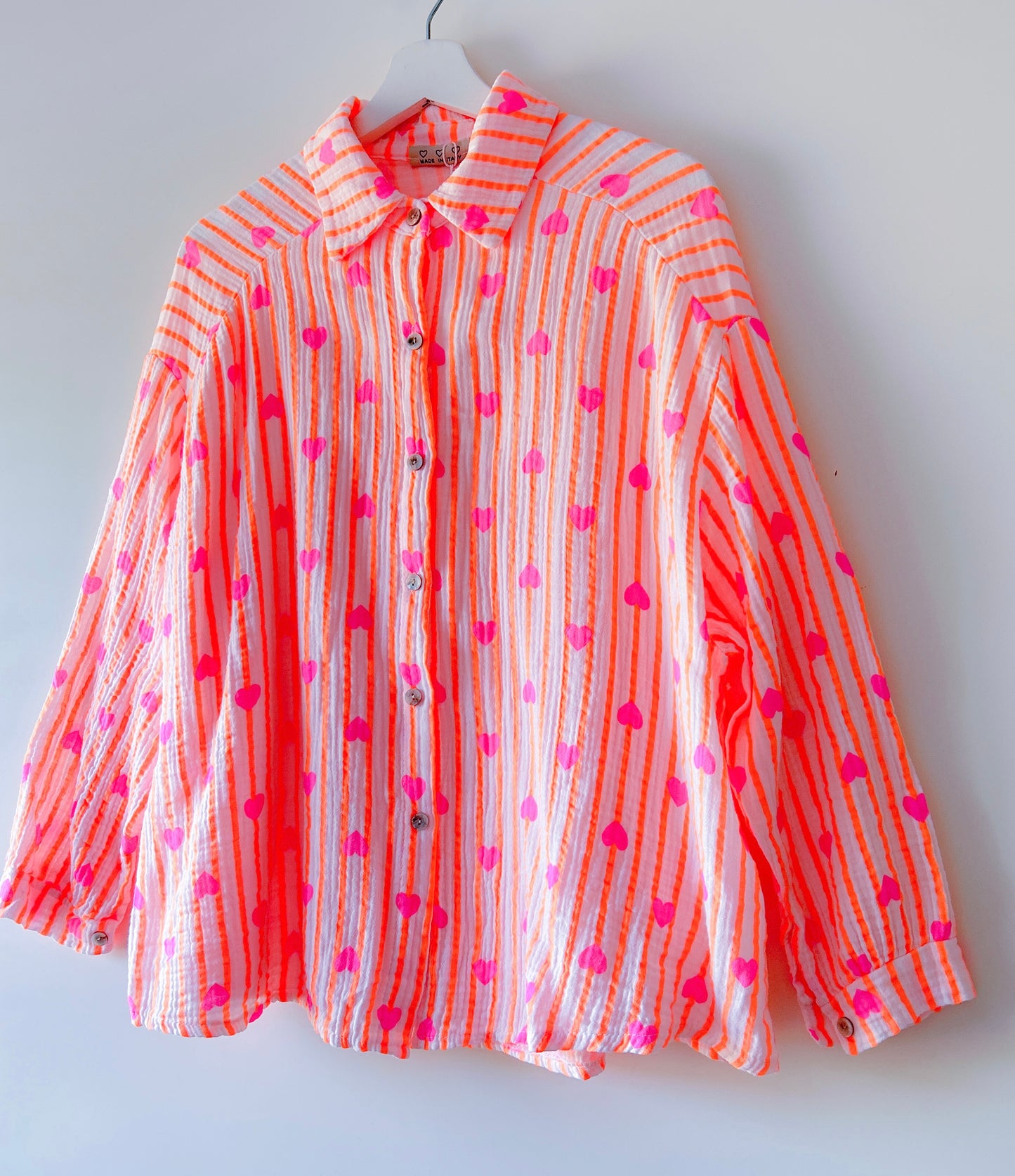 Blouse - Love March neon-oranje