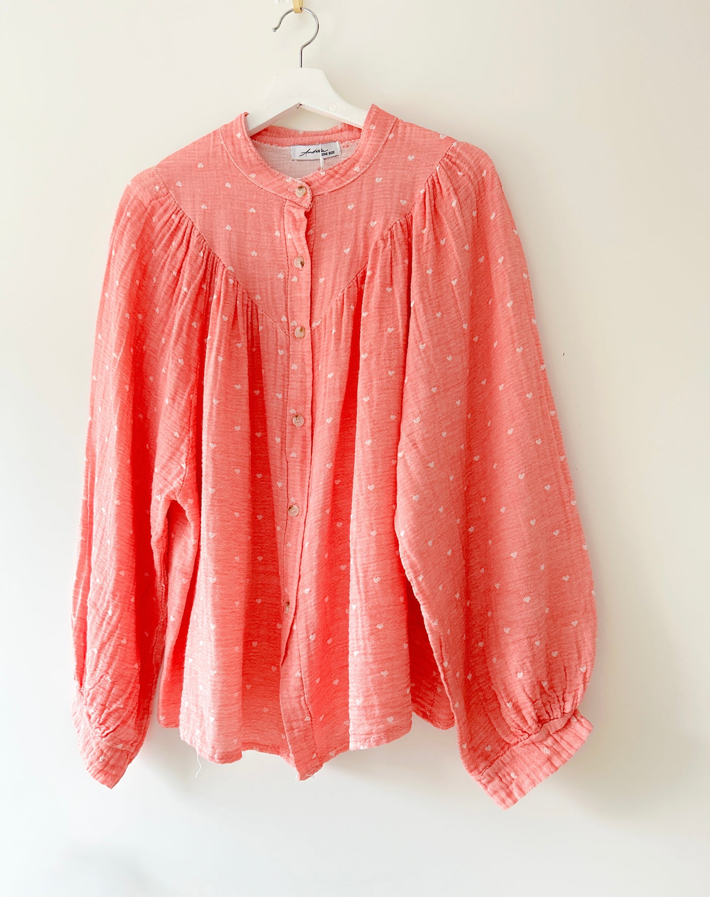 Blouse - hartjes rood