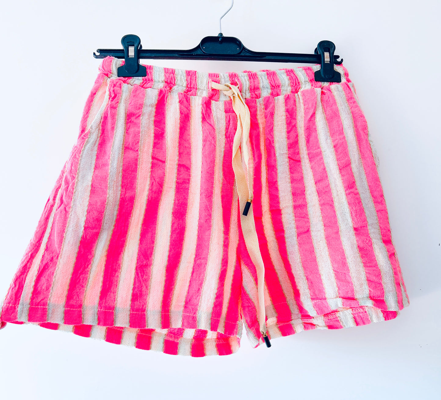 Tweedelige set - Stripe neon-roze