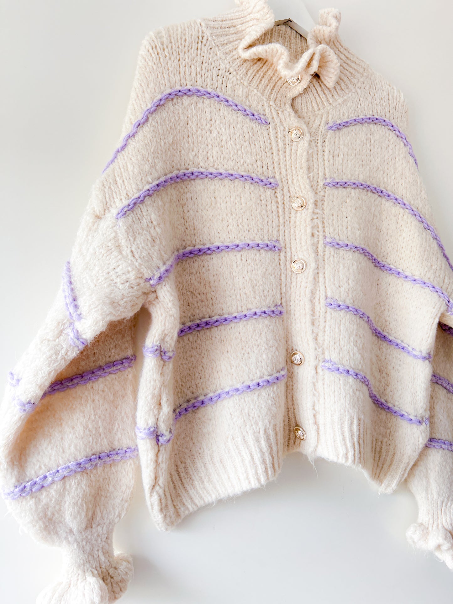 Vest - Ruffle chique lila streep