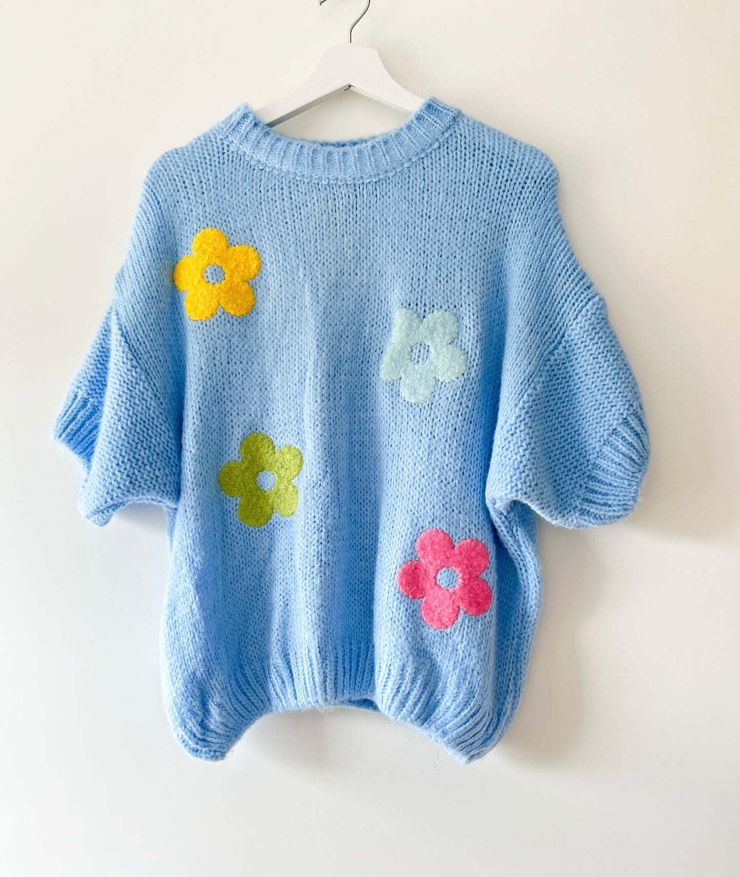 Trui - Flower blue