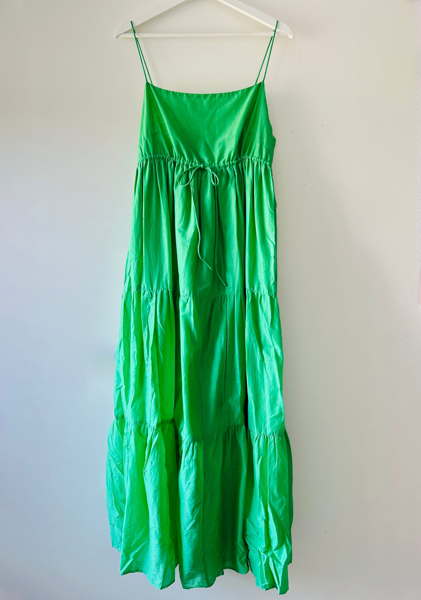 Robe longue verte Mango