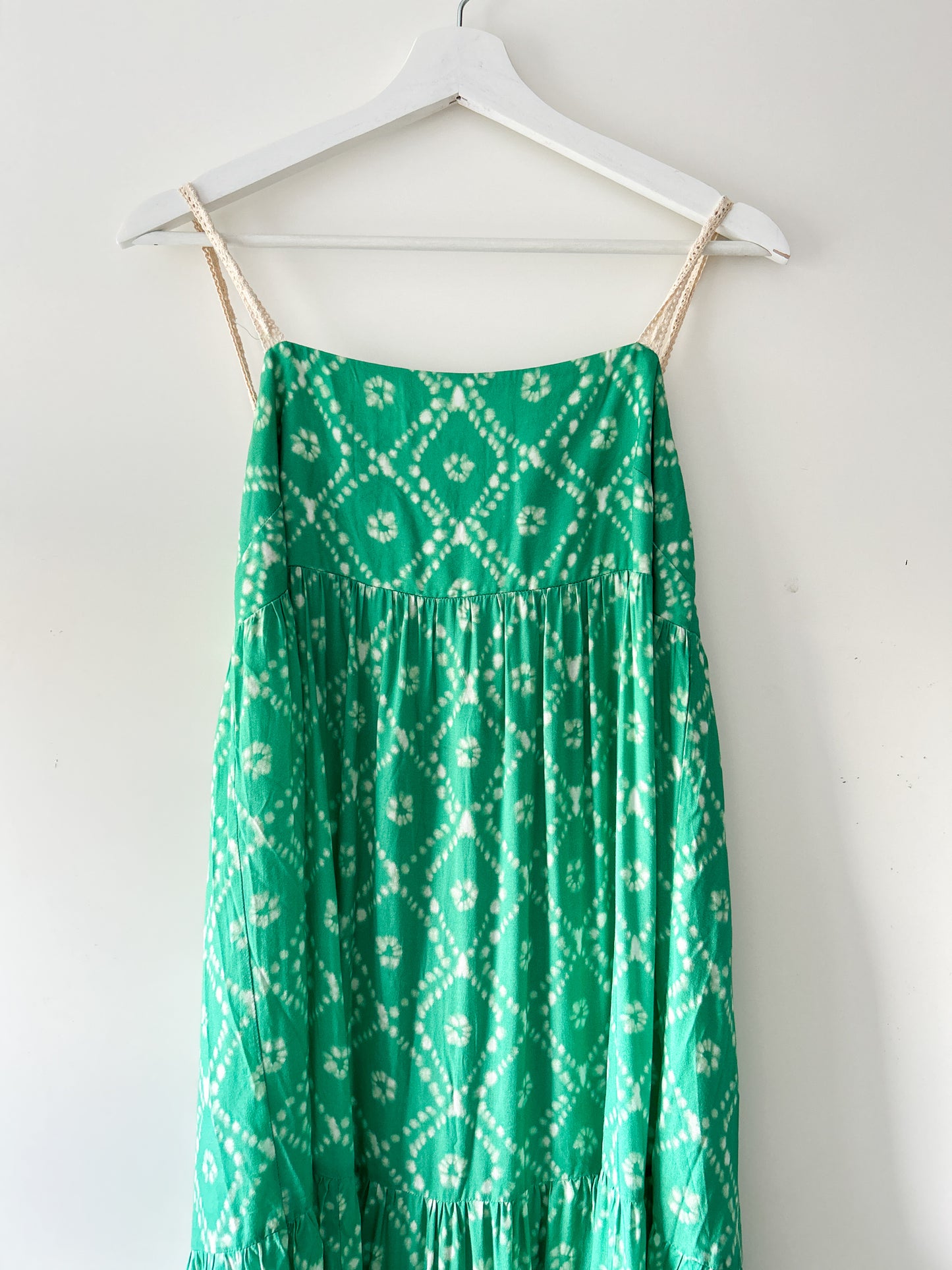 Robe longue verte avec imprimé Zara