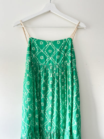 Robe longue verte avec imprimé Zara