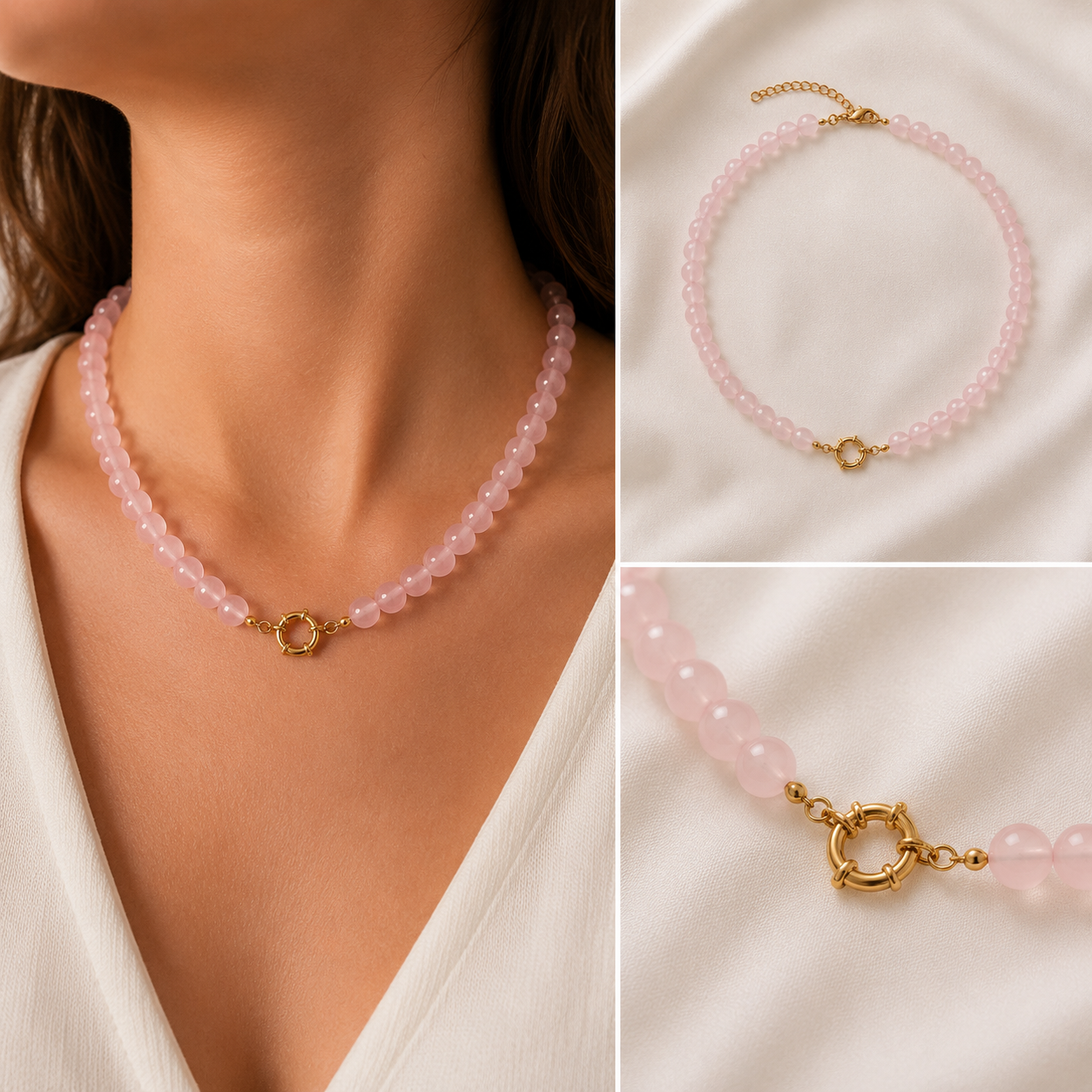 Lagoon love kralenketting roze