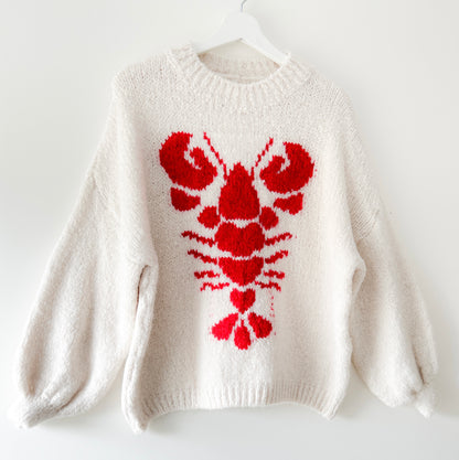 Knitted Sweater - Crab Ecru