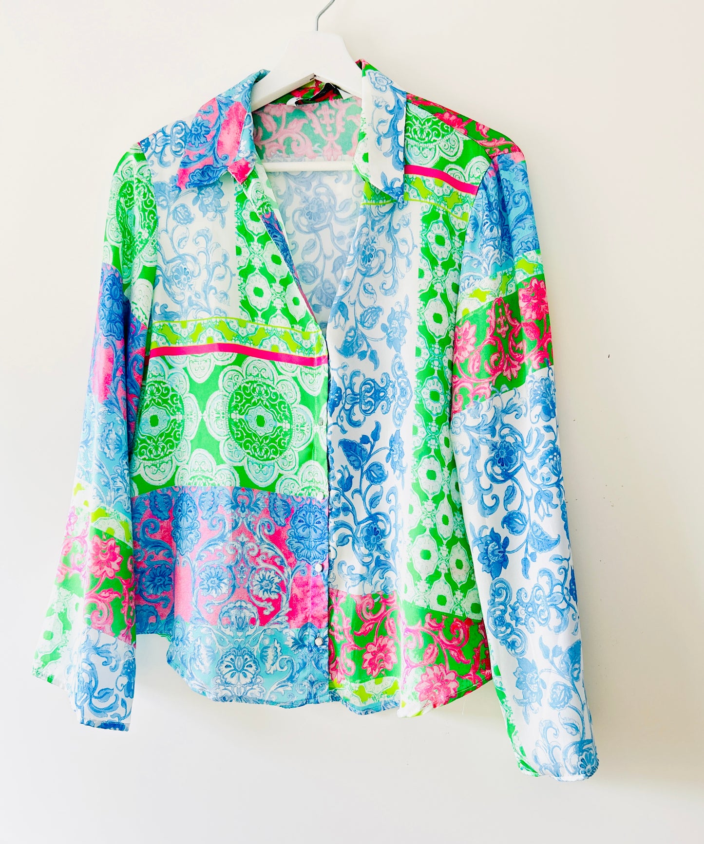 Blue/green blouse Zara