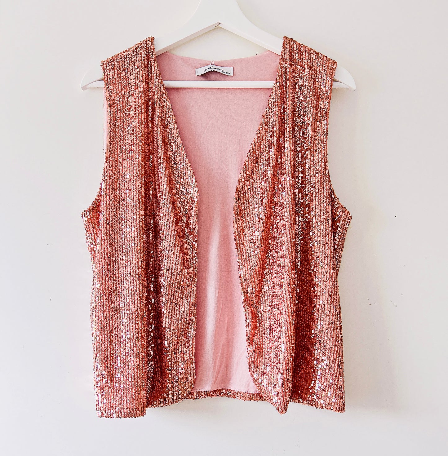 Gilet - rosé pailletten