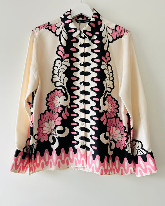 Satin-like blouse Zara