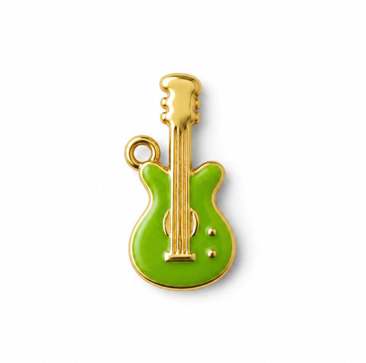 ♡ Neon groen gitaar bedel