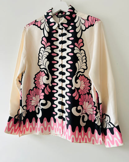 Satin-like blouse Zara