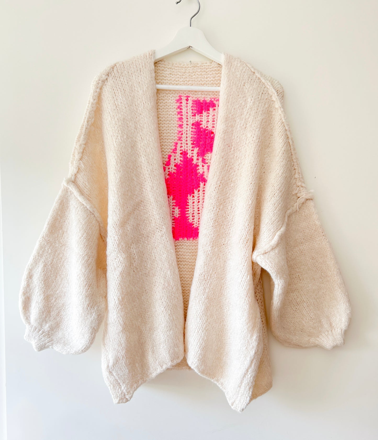 Vest - Lola kers ecru/roze