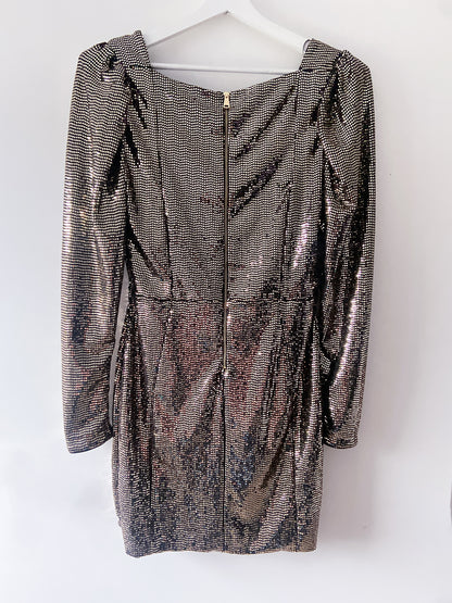 Robe de soirée dorée à sequins NIKKI