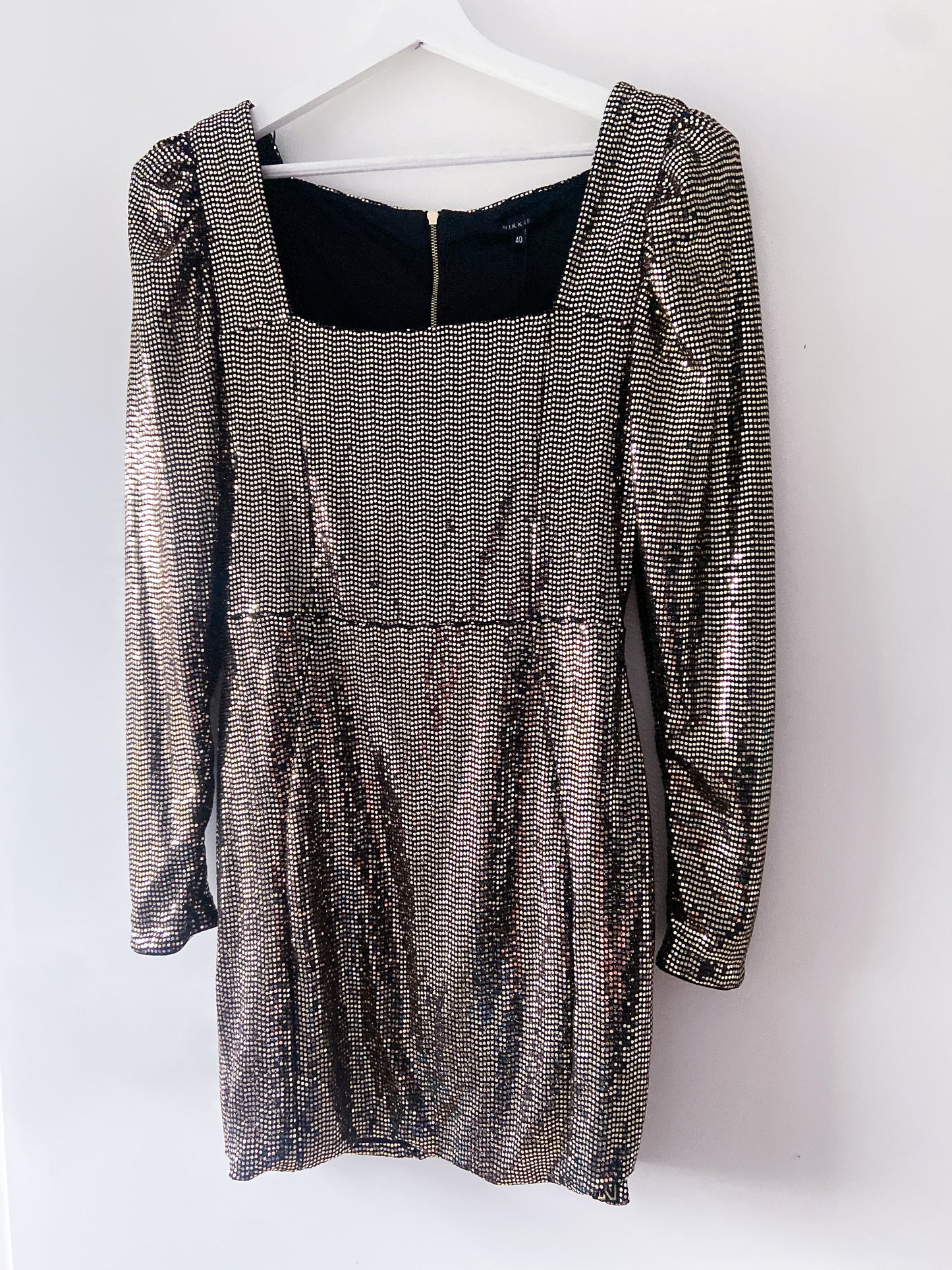Robe de soirée dorée à sequins NIKKI