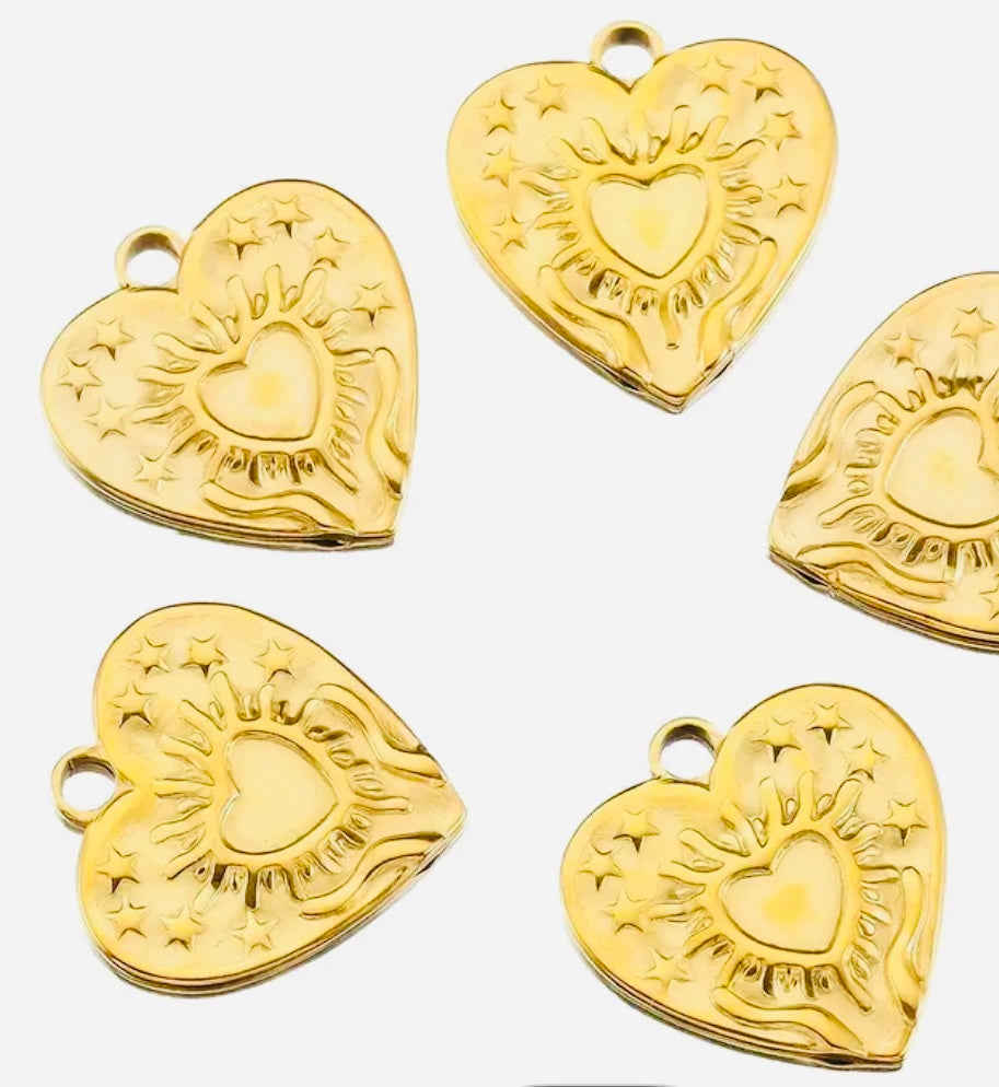 Metal heart - goud