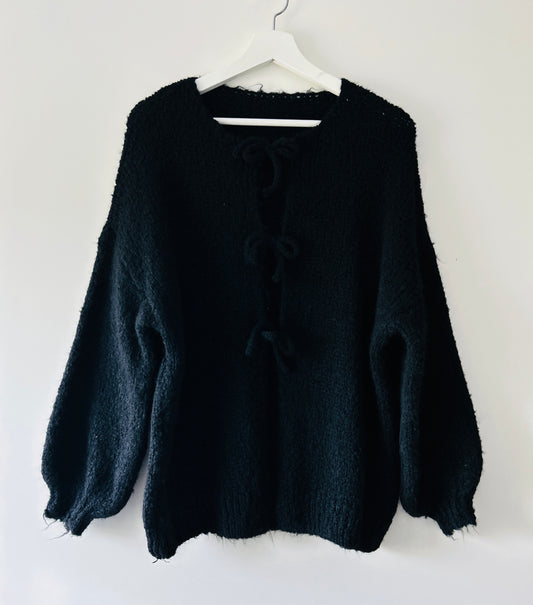 Knitted Vest - Elsa black