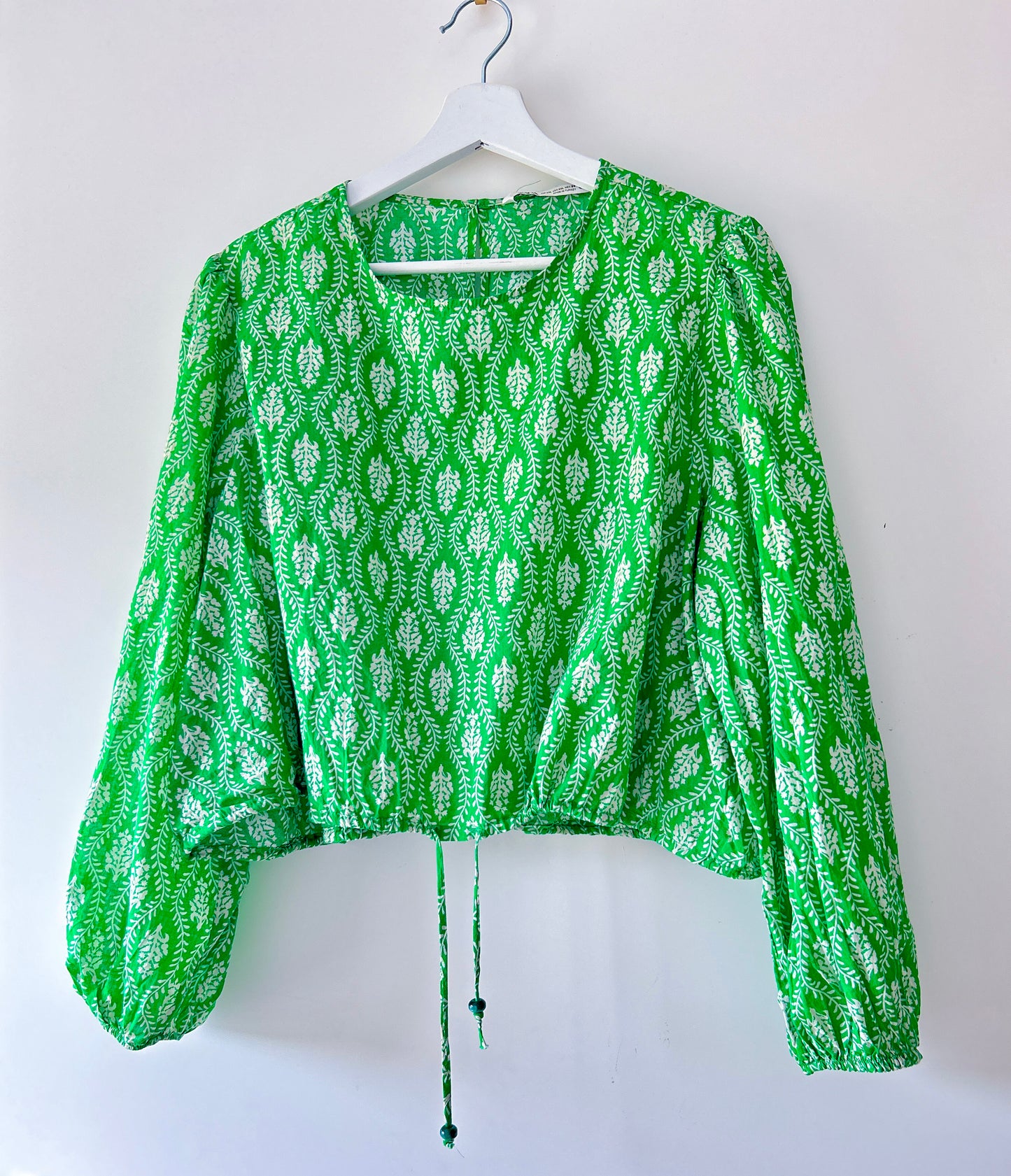 Chemisier court vert Zara