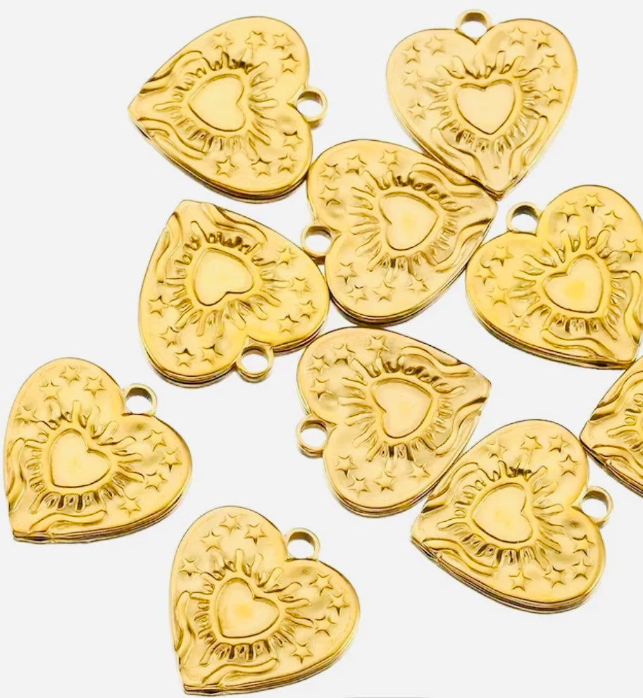 Metal heart - goud