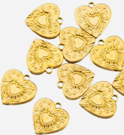 Metal heart - goud